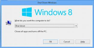 Winndows 8 shutdown menu