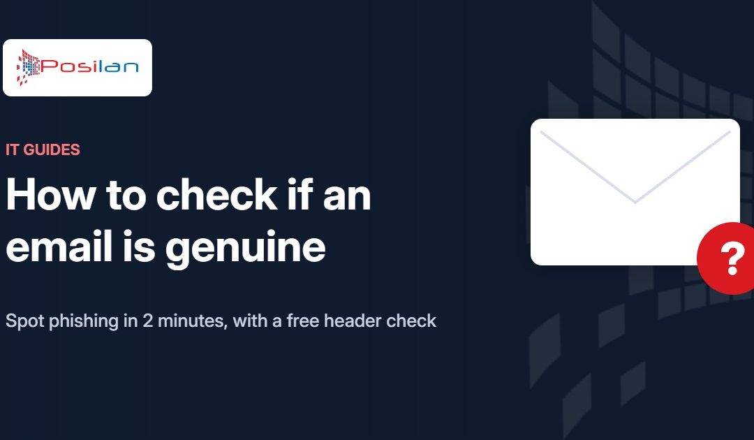 How to check if an email is genuine
