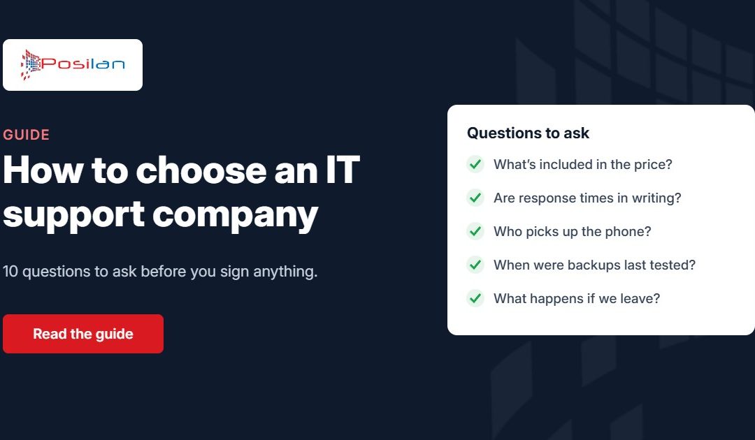 How to choose an IT support company: a checklist of questions to ask before you sign