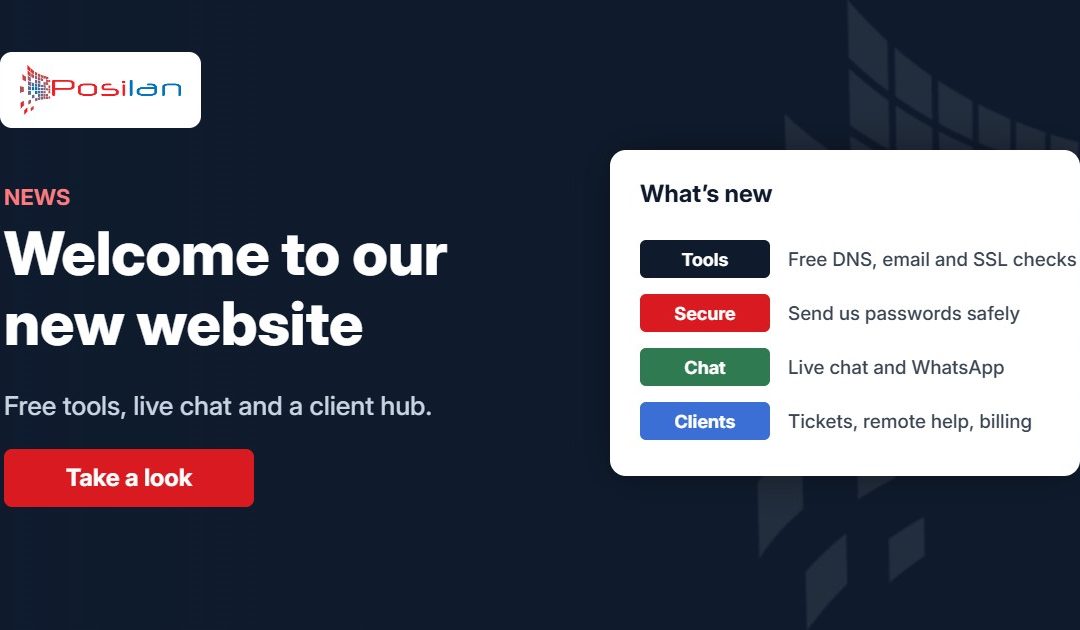 Welcome to our new website